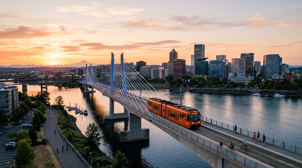 What are the best airport transportation options from PDX to downtown Portland, OR?