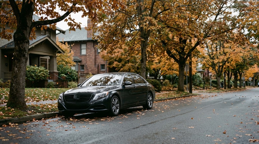 Why do Portland families hire a chauffeured car service for a funeral instead of driving themselves?