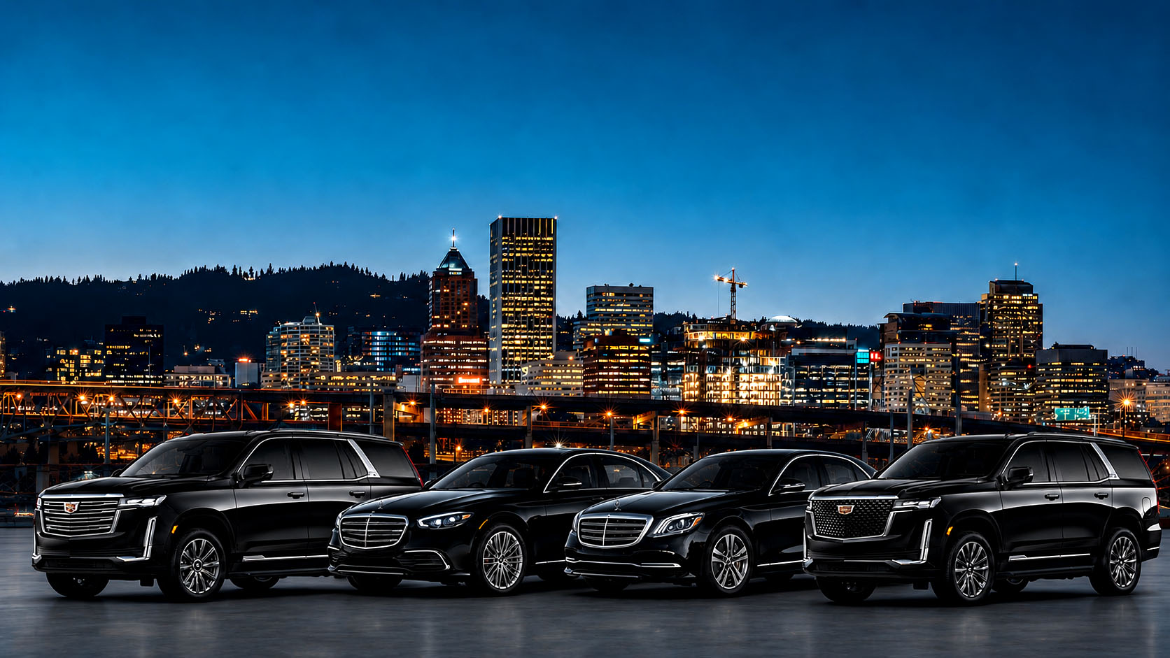 Escalade and Mercedes